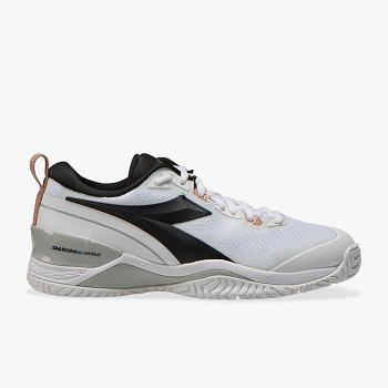 Diadora Speed Blushield 5 Ag Biele / Cierne - Damske Tenisove Tenisky